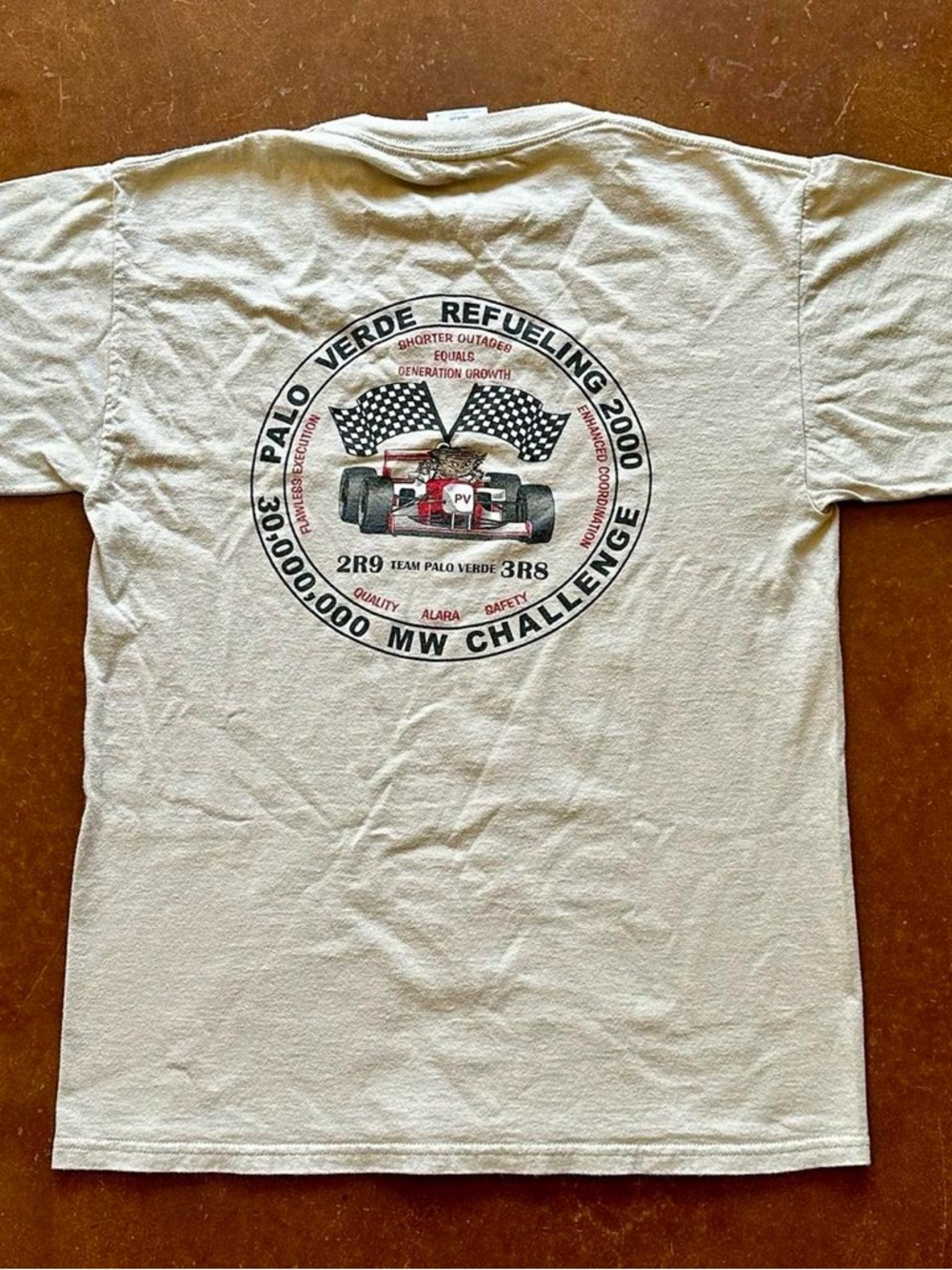 Vintage Y2K Tultex Palo Verde 2000 Race Car Short Sleeve Tee Shirt